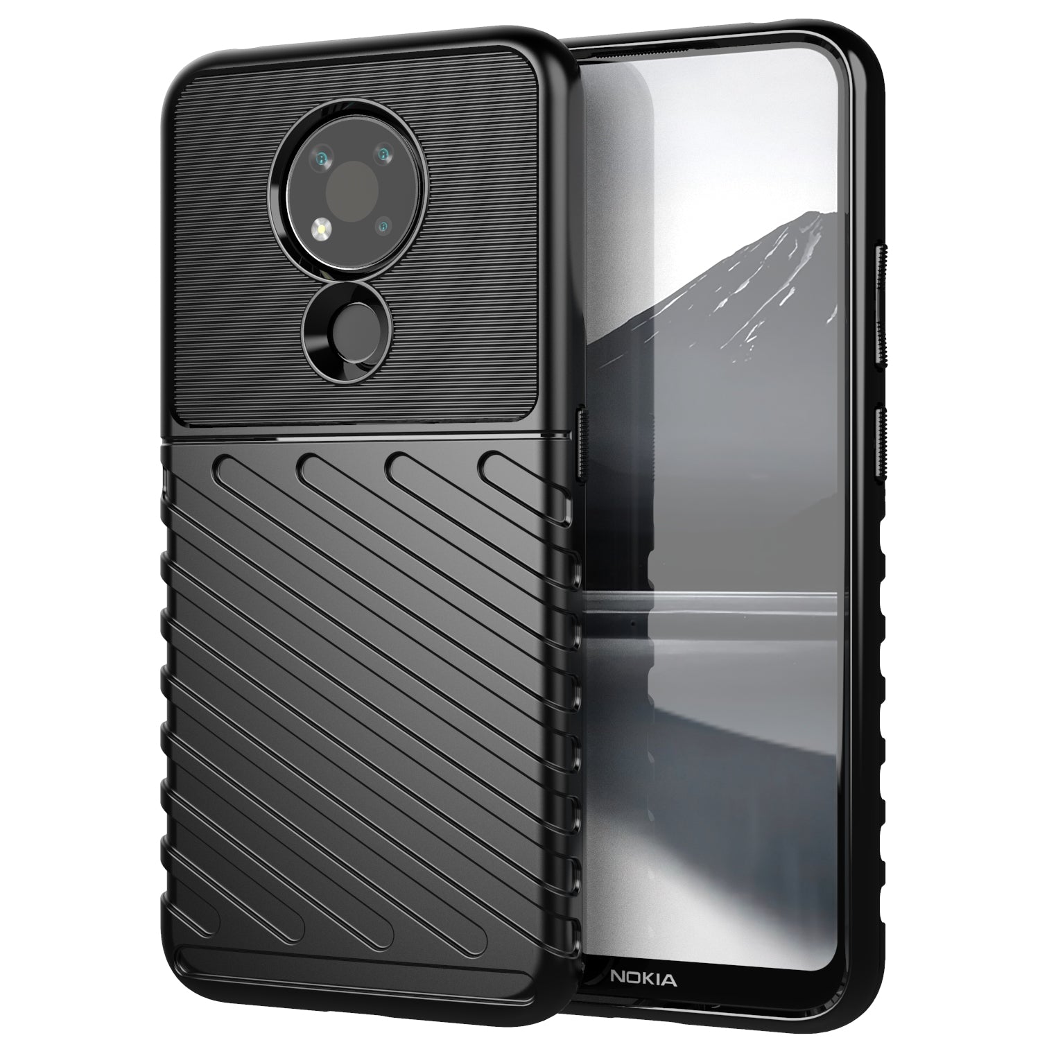 Thunder Series Twill Texture TPU Mobile Phone Case for Nokia 3.4