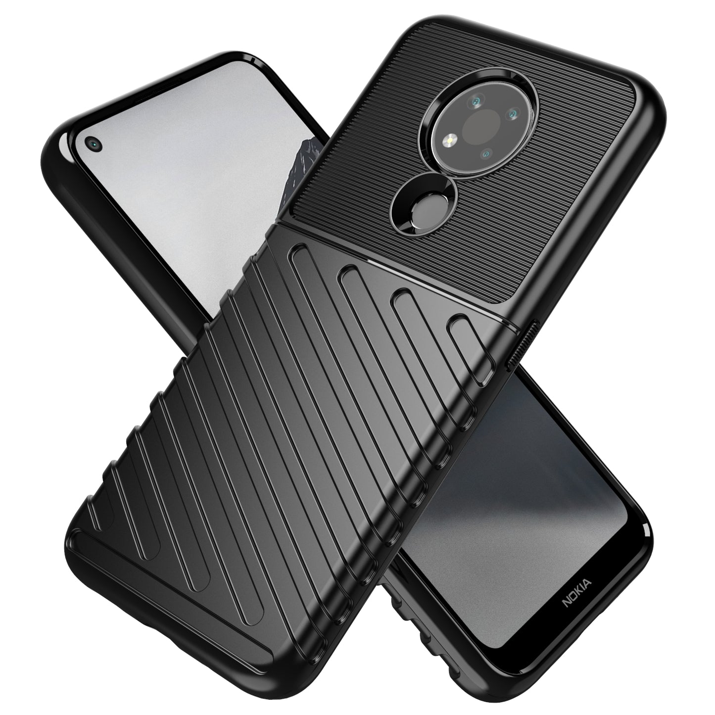 Thunder Series Twill Texture TPU Mobile Phone Case for Nokia 3.4