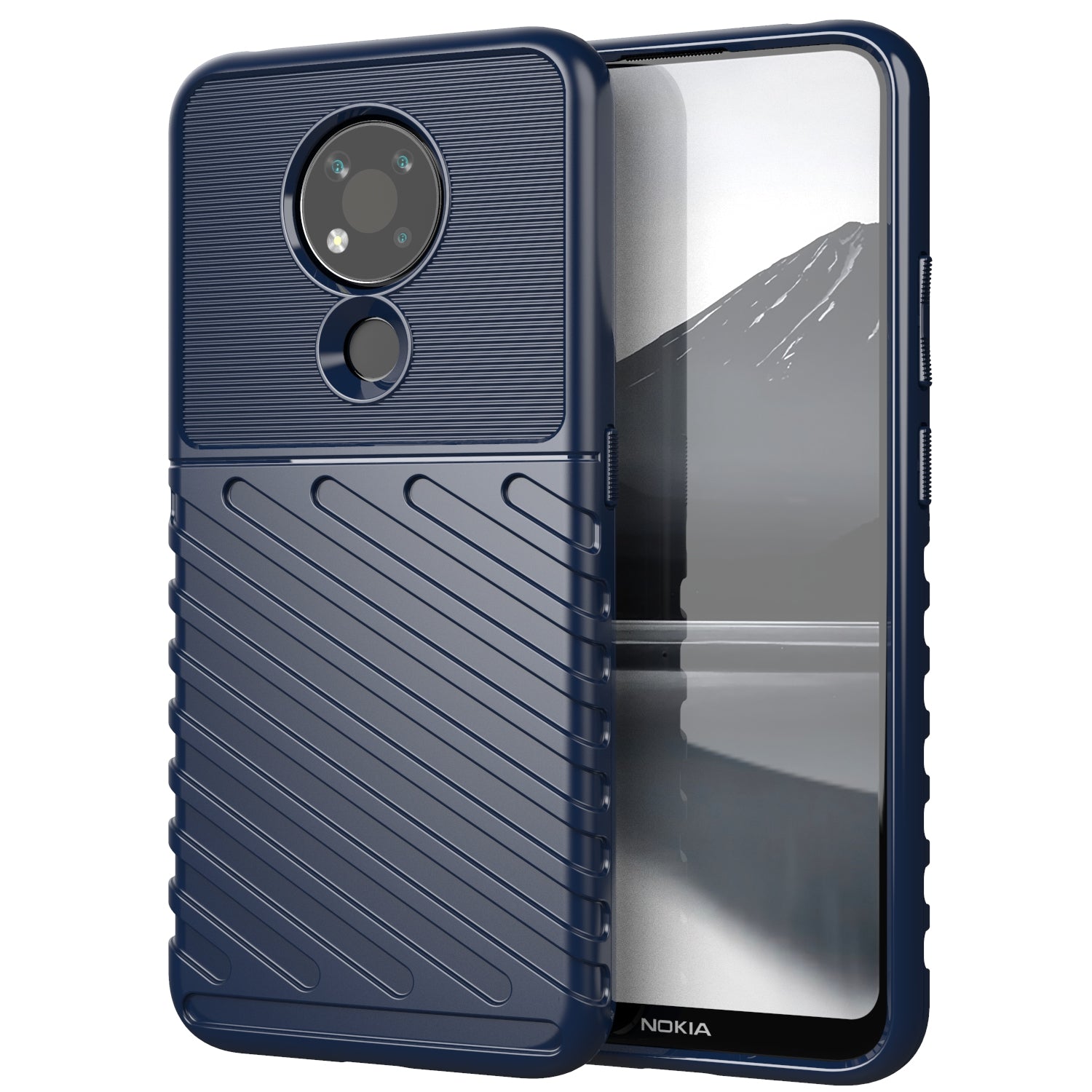 Thunder Series Twill Texture TPU Mobile Phone Case for Nokia 3.4