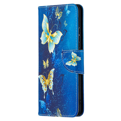 Pattern Printing Leather Wallet Phone Shell for Nokia 2.4