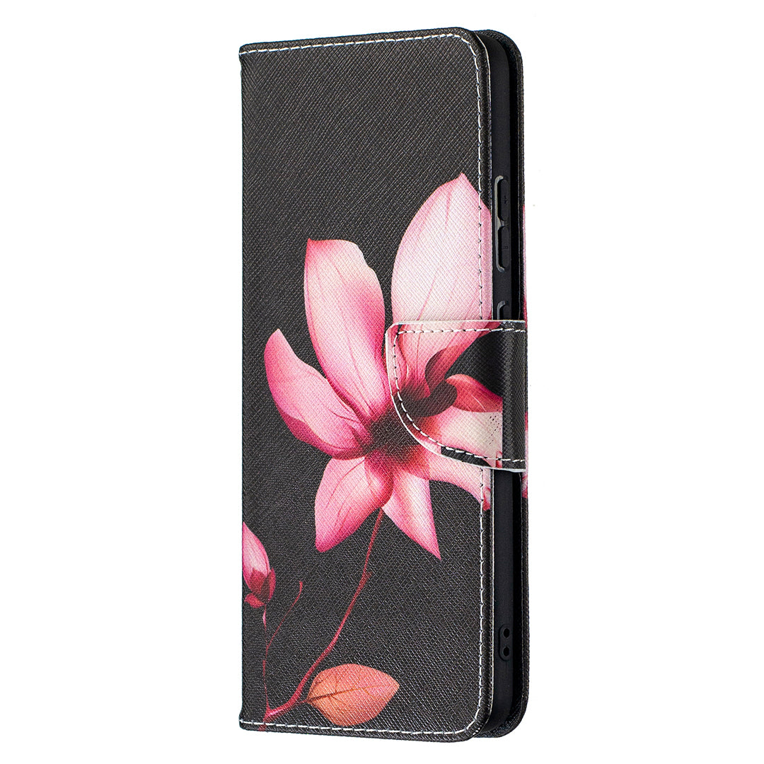 Pattern Printing Leather Wallet Phone Shell for Nokia 2.4