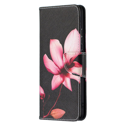 Pattern Printing Leather Wallet Phone Shell for Nokia 2.4