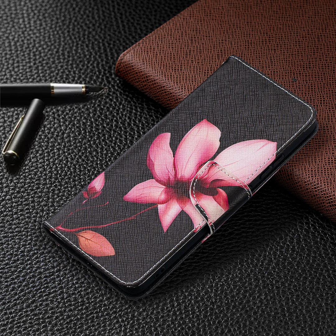 Pattern Printing Leather Wallet Phone Shell for Nokia 2.4