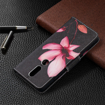 Pattern Printing Leather Wallet Phone Shell for Nokia 2.4