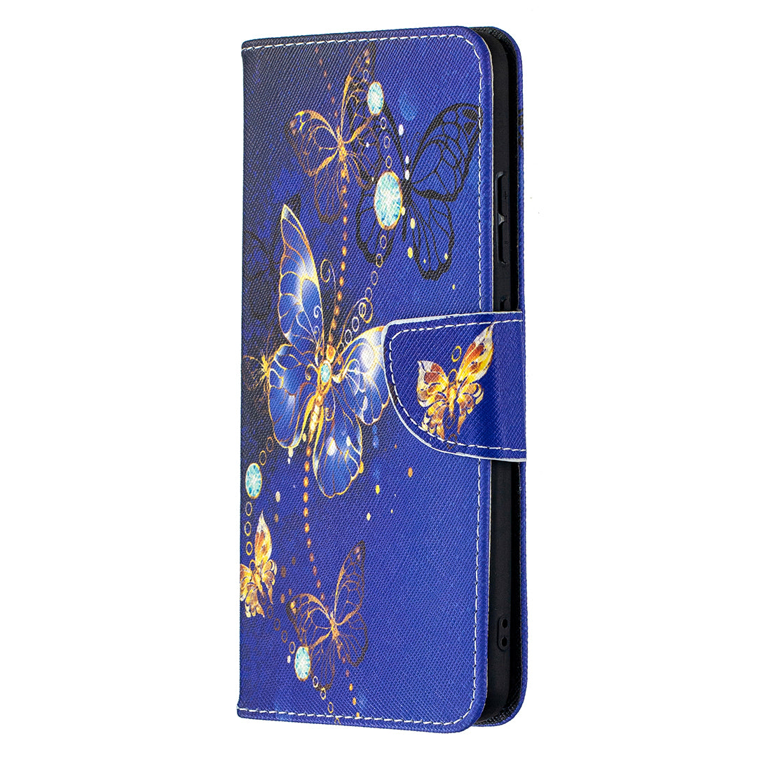 Pattern Printing Leather Wallet Phone Shell for Nokia 2.4
