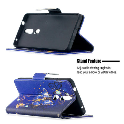 Pattern Printing Leather Wallet Phone Shell for Nokia 2.4