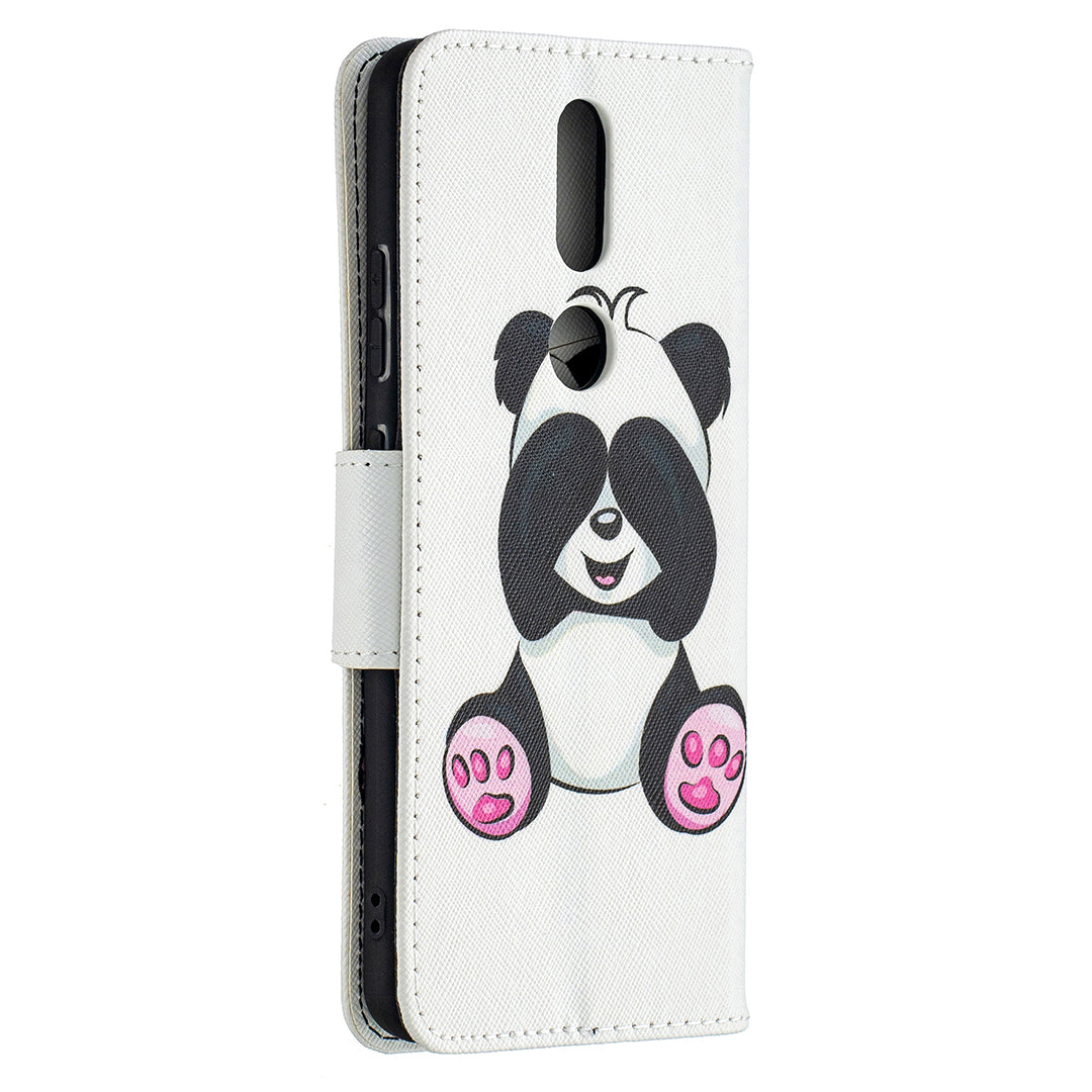 Pattern Printing Leather Wallet Phone Shell for Nokia 2.4