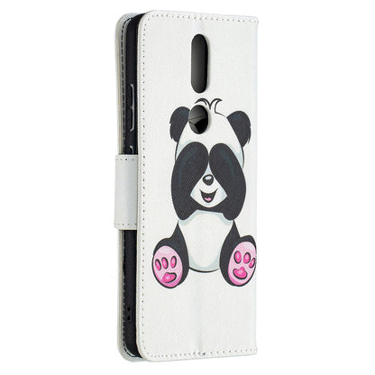 Pattern Printing Leather Wallet Phone Shell for Nokia 2.4