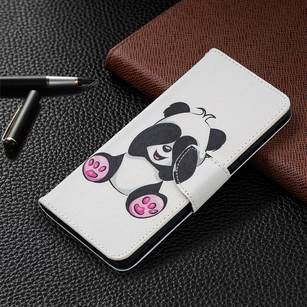 Pattern Printing Leather Wallet Phone Shell for Nokia 2.4