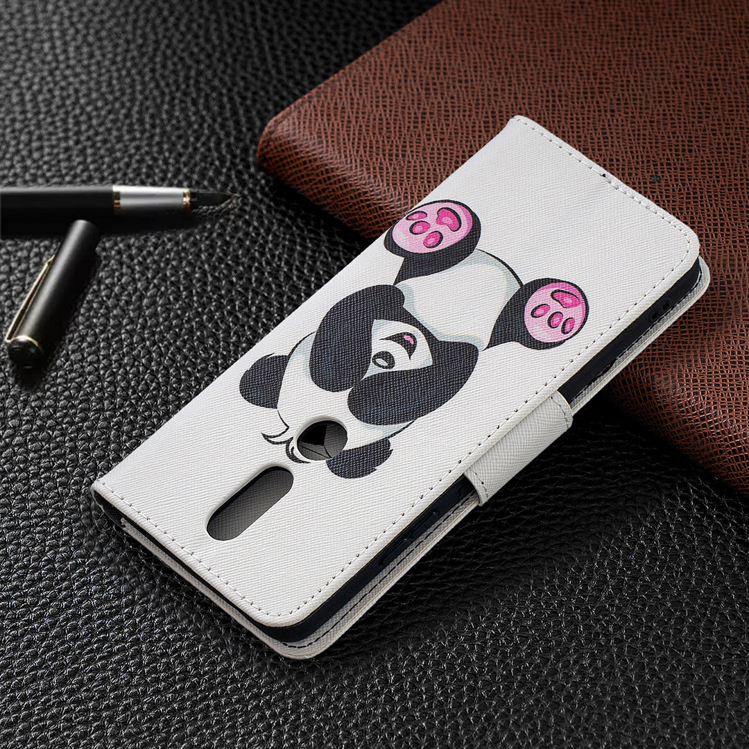 Pattern Printing Leather Wallet Phone Shell for Nokia 2.4