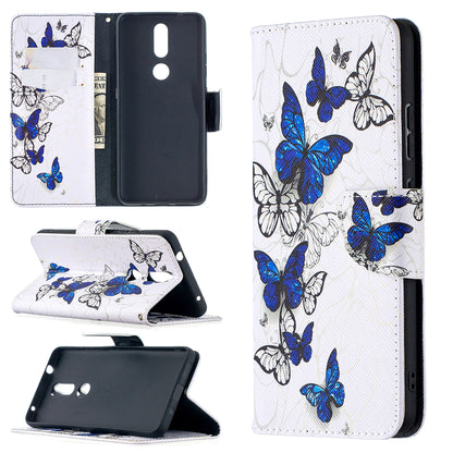Pattern Printing Leather Wallet Phone Shell for Nokia 2.4