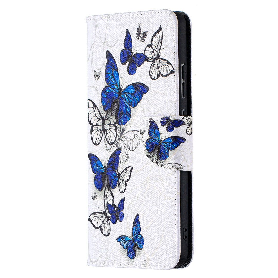 Pattern Printing Leather Wallet Phone Shell for Nokia 2.4