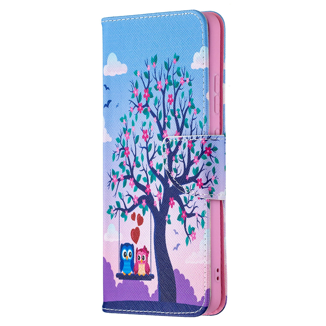 Pattern Printing Leather Wallet Phone Shell for Nokia 2.4