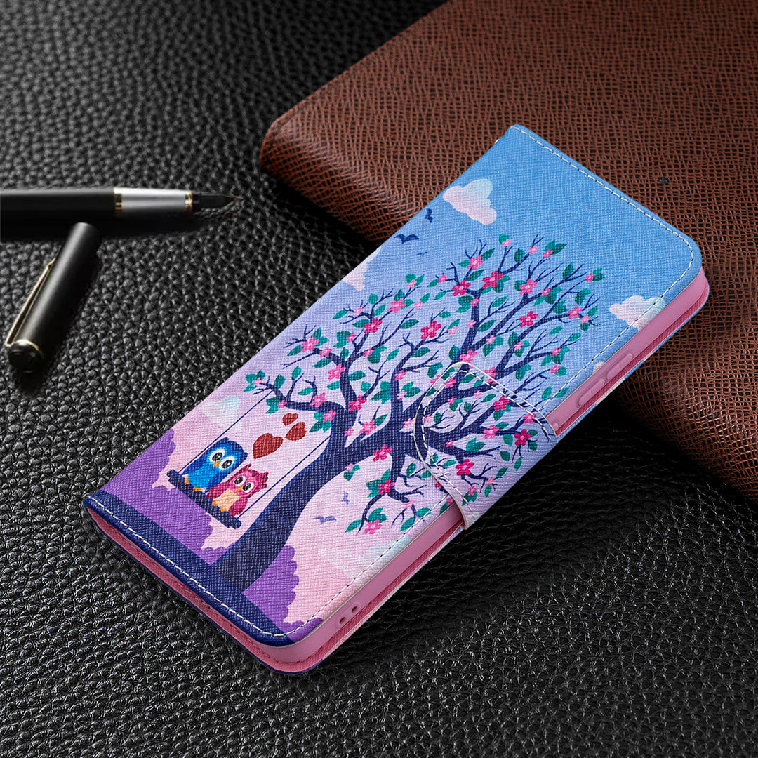 Pattern Printing Leather Wallet Phone Shell for Nokia 2.4