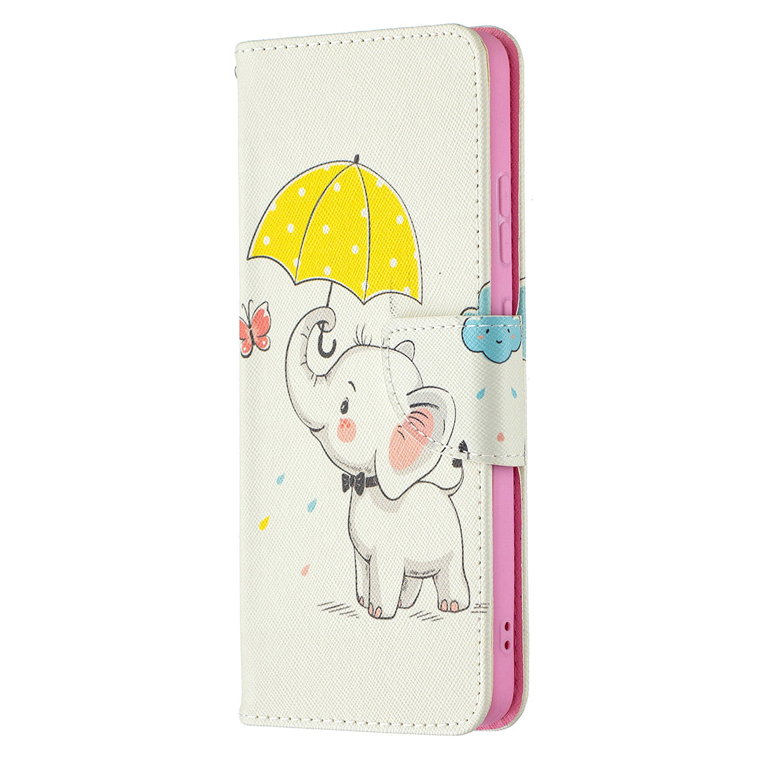 Pattern Printing Leather Wallet Phone Shell for Nokia 2.4