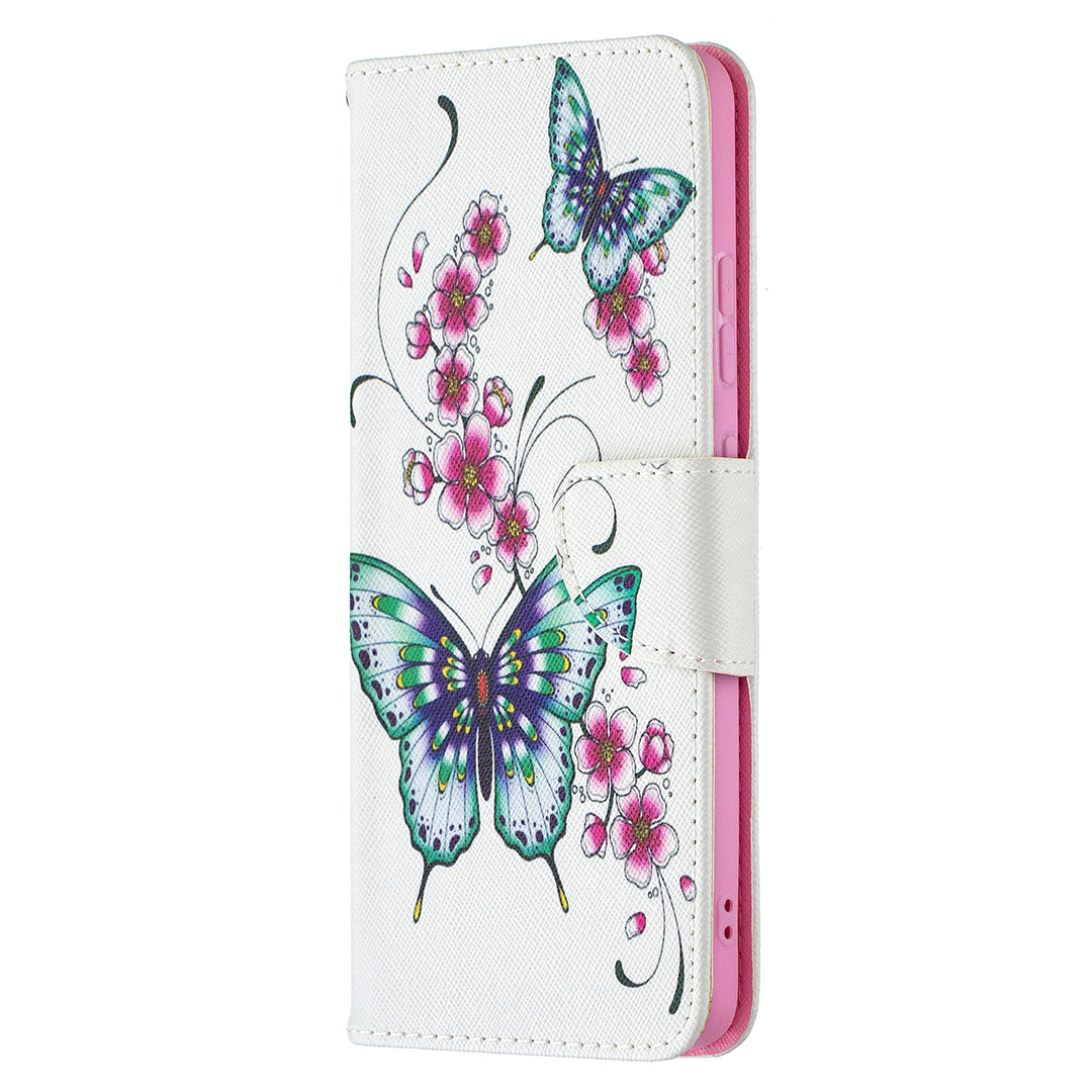 Pattern Printing Leather Wallet Phone Shell for Nokia 2.4