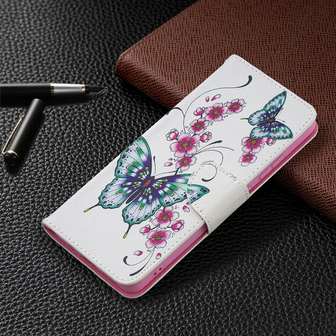 Pattern Printing Leather Wallet Phone Shell for Nokia 2.4