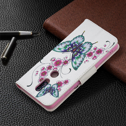 Pattern Printing Leather Wallet Phone Shell for Nokia 2.4