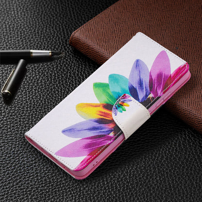 Pattern Printing Leather Wallet Stand Protective Shell for Nokia 2.4