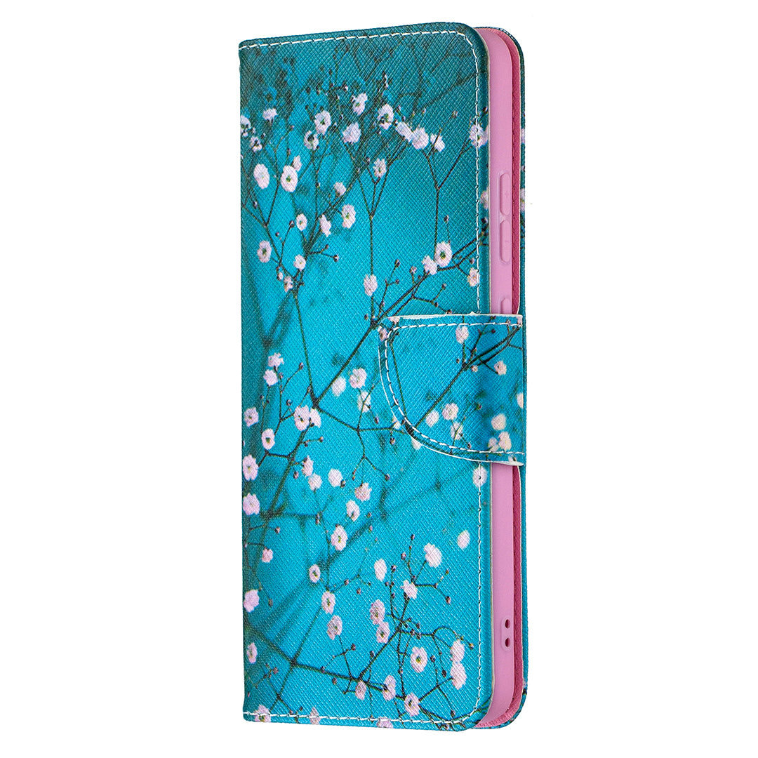 Pattern Printing Leather Wallet Stand Protective Shell for Nokia 2.4
