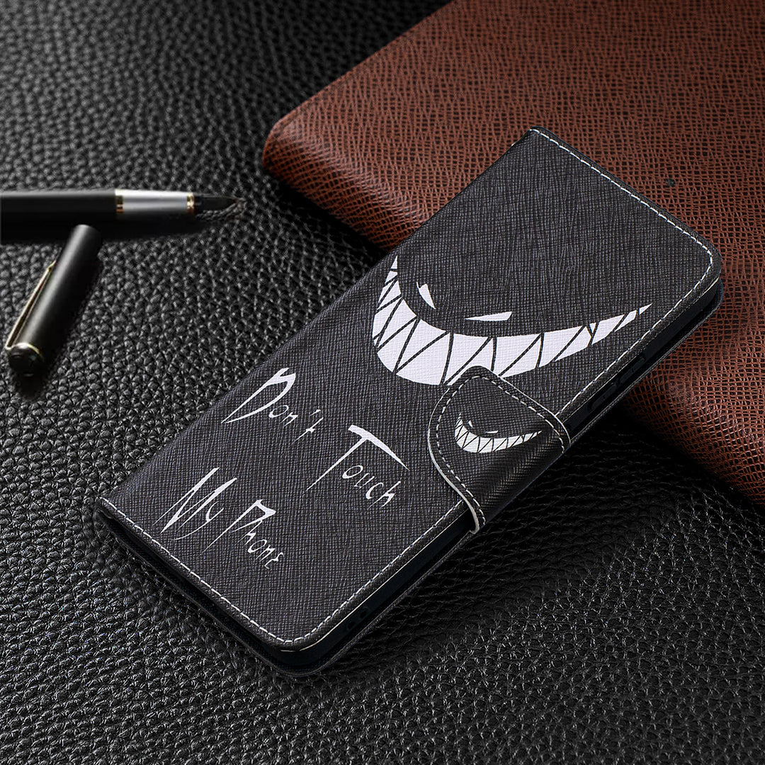 Pattern Printing Leather Wallet Stand Protective Shell for Nokia 2.4