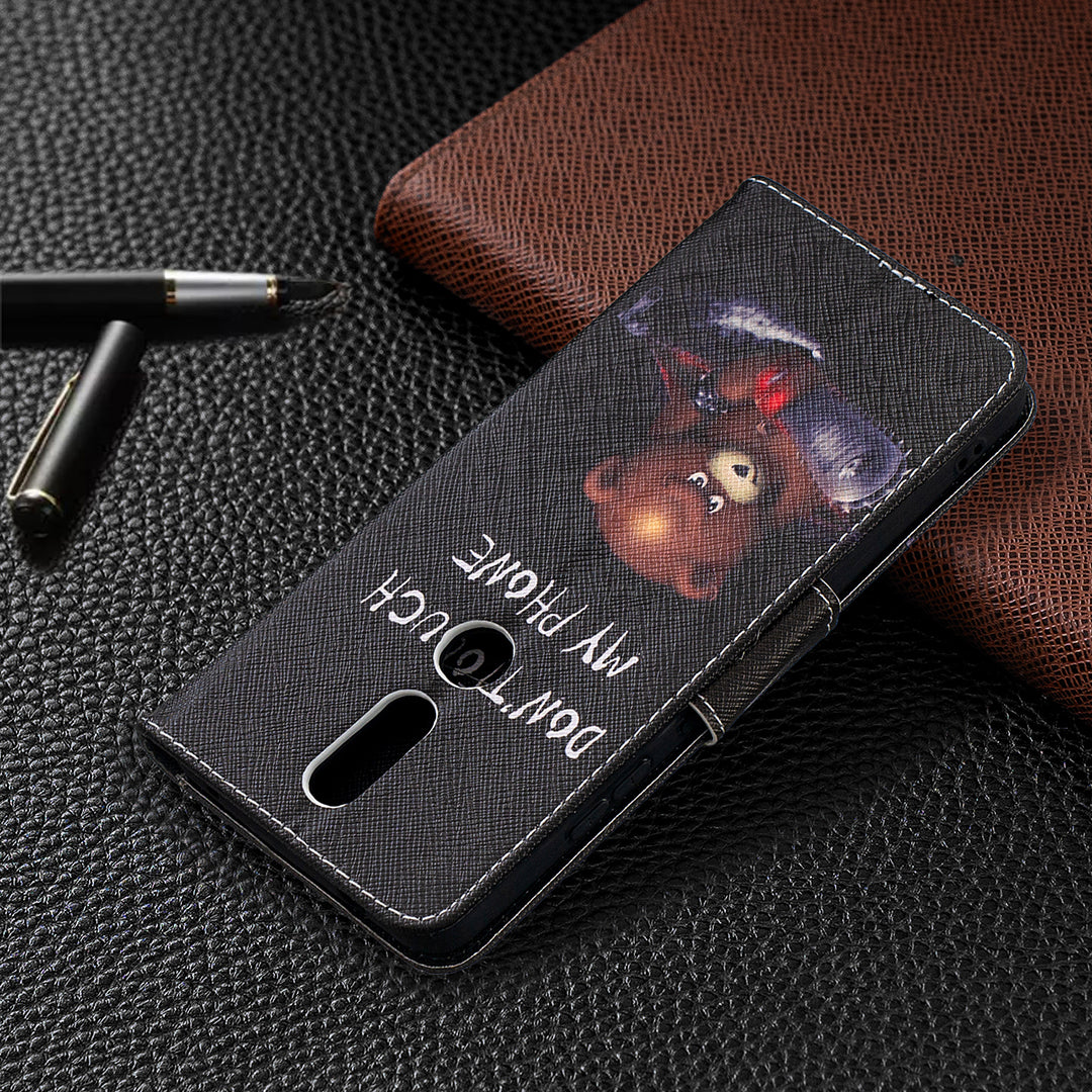 Pattern Printing Leather Wallet Stand Protective Shell for Nokia 2.4