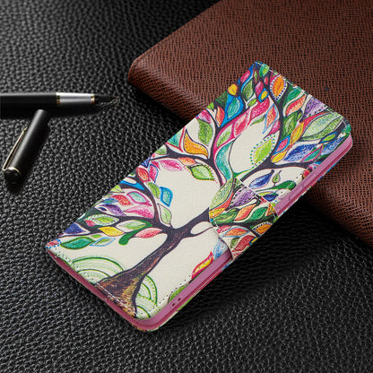 Pattern Printing Leather Wallet Stand Protective Shell for Nokia 2.4