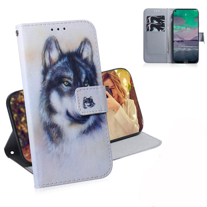 Pattern Printing PU Leather Wallet Stand Cover Case for Nokia 3.4