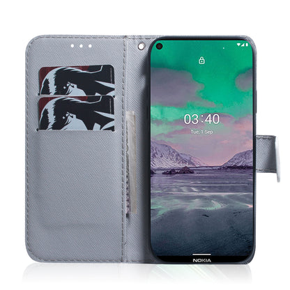 Pattern Printing PU Leather Wallet Stand Cover Case for Nokia 3.4