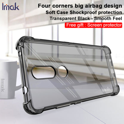 IMAK Airbag Shock-resistant TPU Case + Screen Protector Film for Nokia 2.4