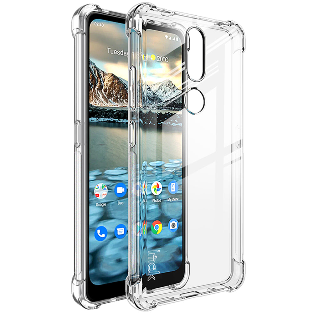 IMAK Airbag Shock-resistant TPU Case + Screen Protector Film for Nokia 2.4
