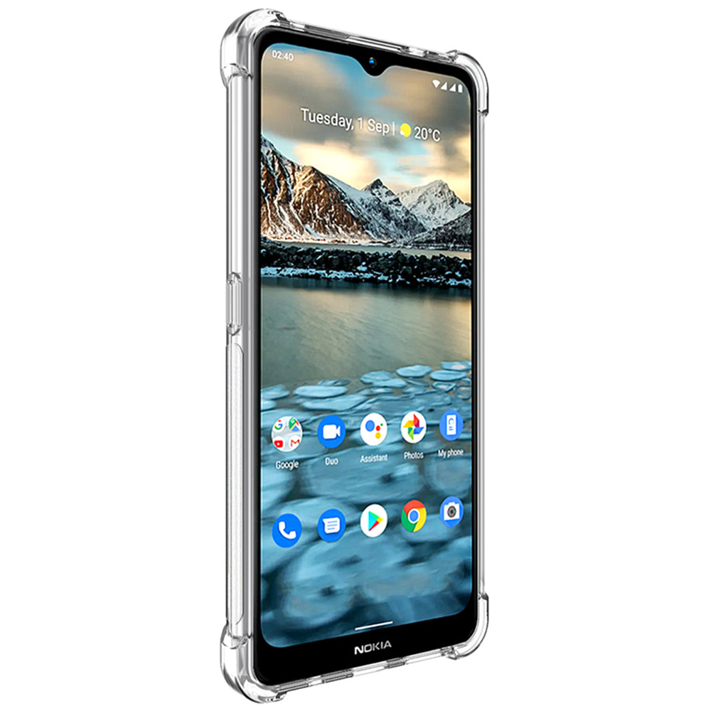 IMAK Airbag Shock-resistant TPU Case + Screen Protector Film for Nokia 2.4