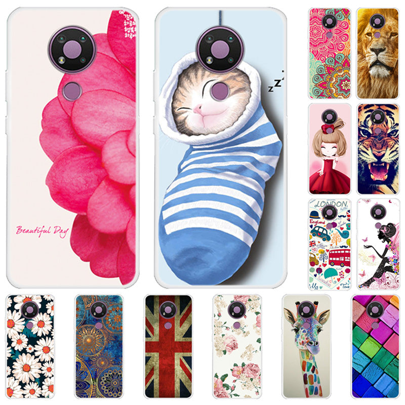 Pattern Printing TPU Cell Phone Cover Case for Nokia 3.4