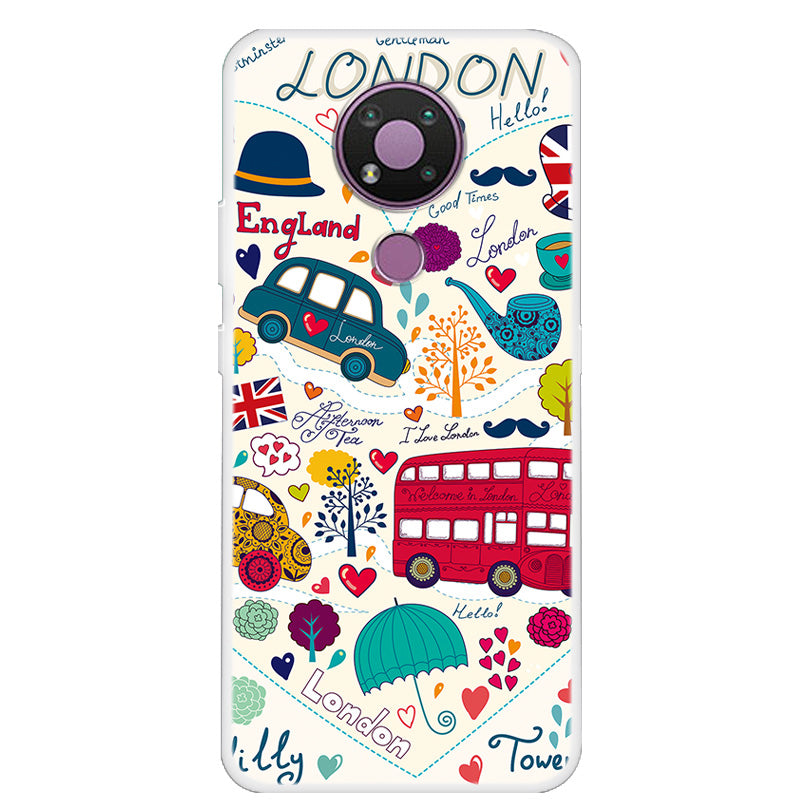 Pattern Printing TPU Cell Phone Cover Case for Nokia 3.4