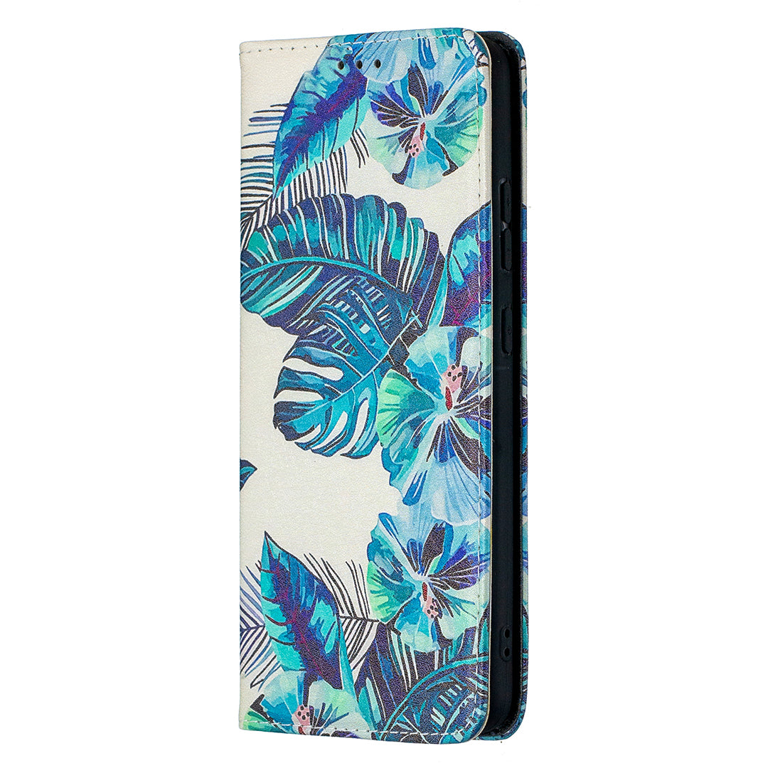 Auto-absorbed Pattern Printing PU Leather Stand Case for Nokia 2.4