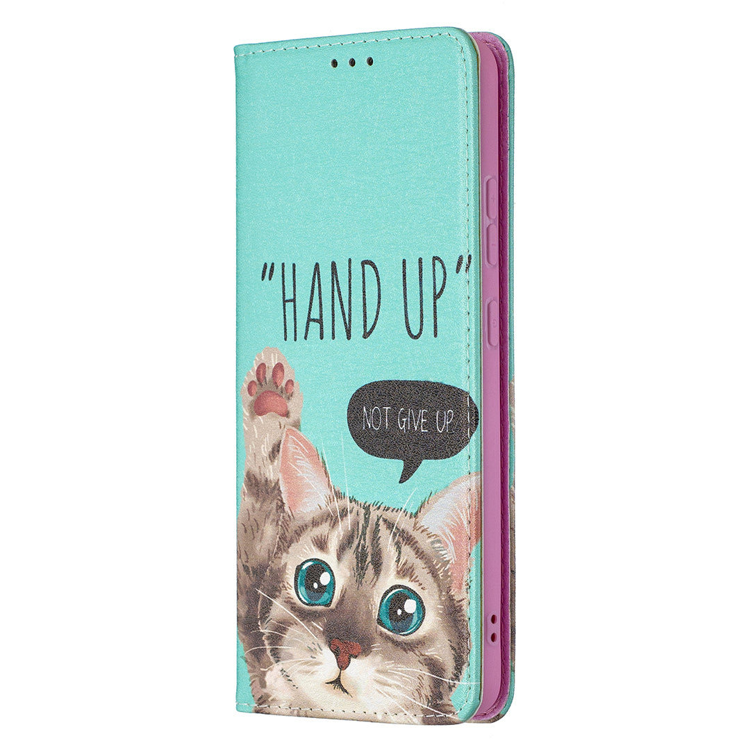 Auto-absorbed Pattern Printing PU Leather Stand Case for Nokia 2.4