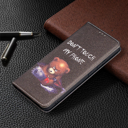 Auto-absorbed Pattern Printing PU Leather Stand Case for Nokia 2.4