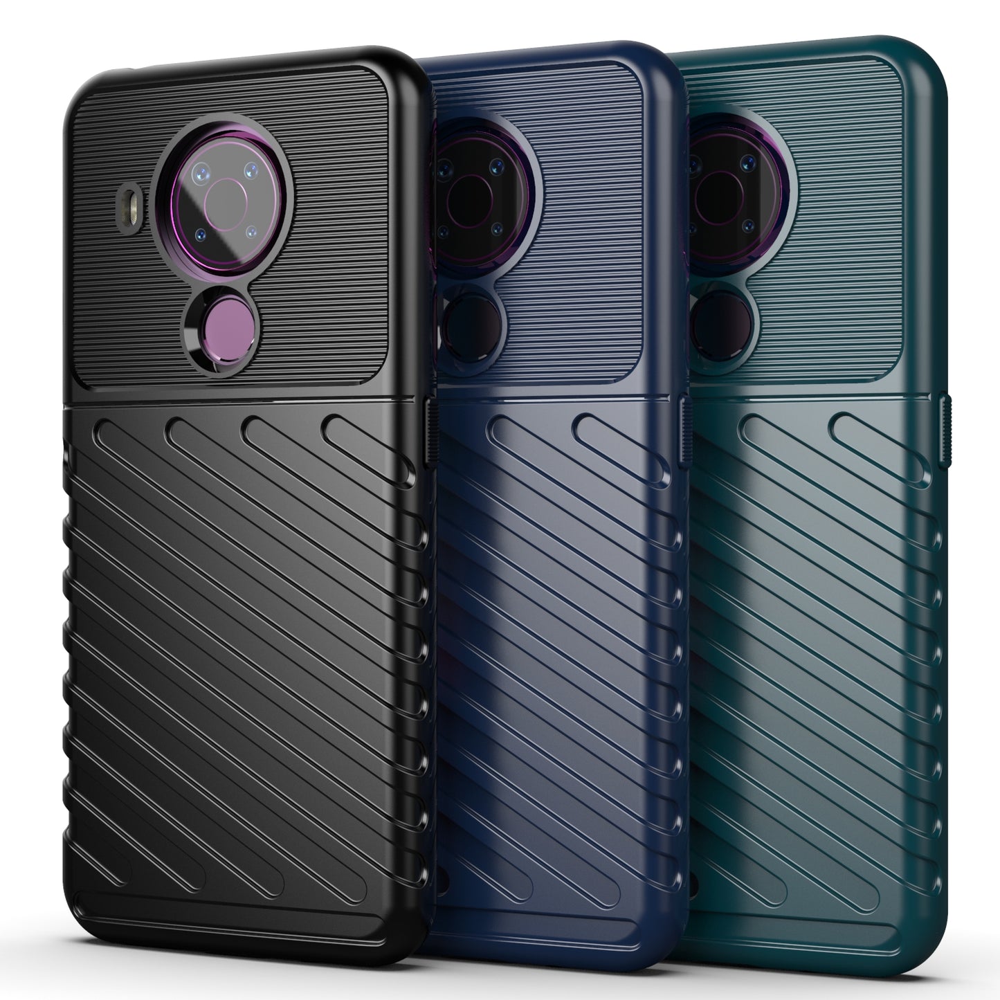 Thunder Series Twill Texture TPU Phone Cover for Nokia 5.4 Case