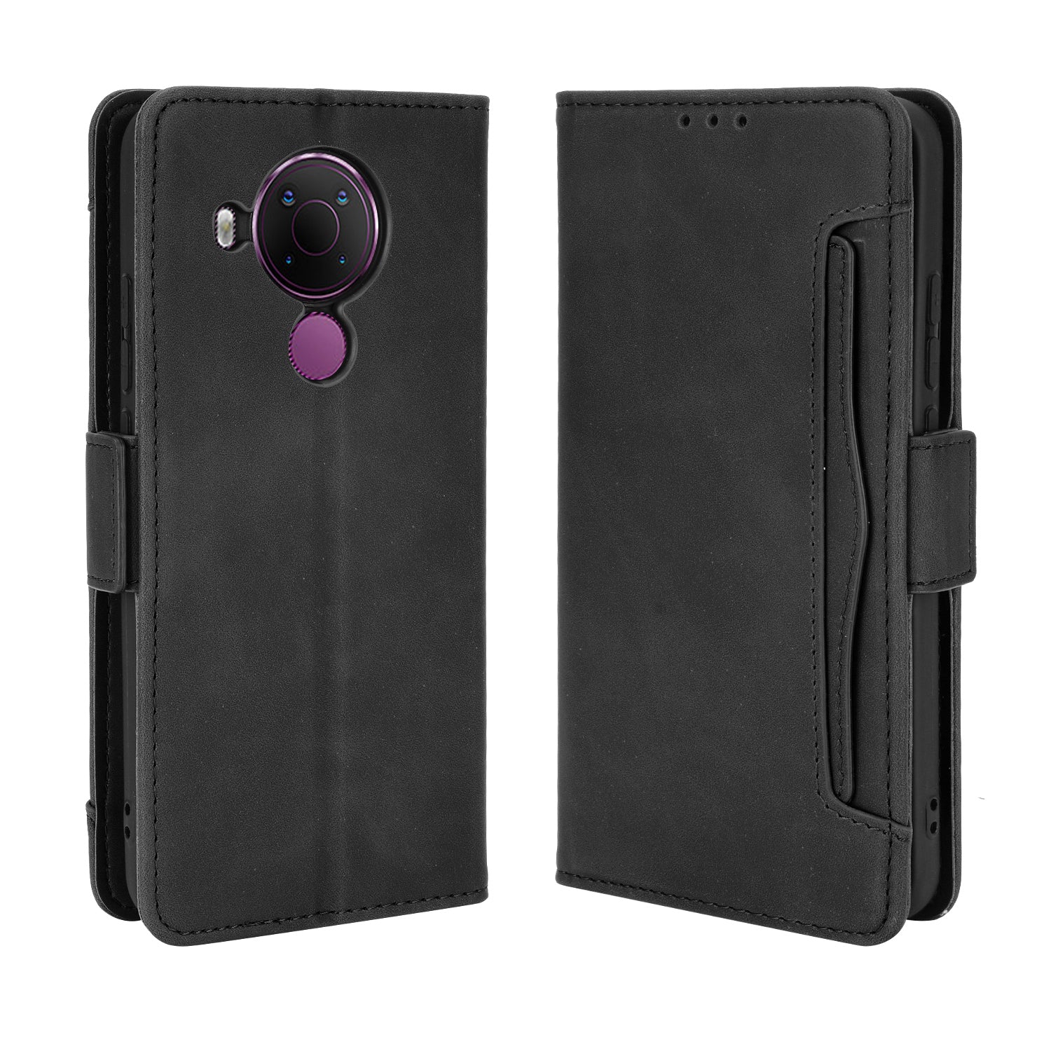Leather Phone Wallet Design Stand Feature Protective Cover Case with Multiple Card Slots for Nokia 5.4