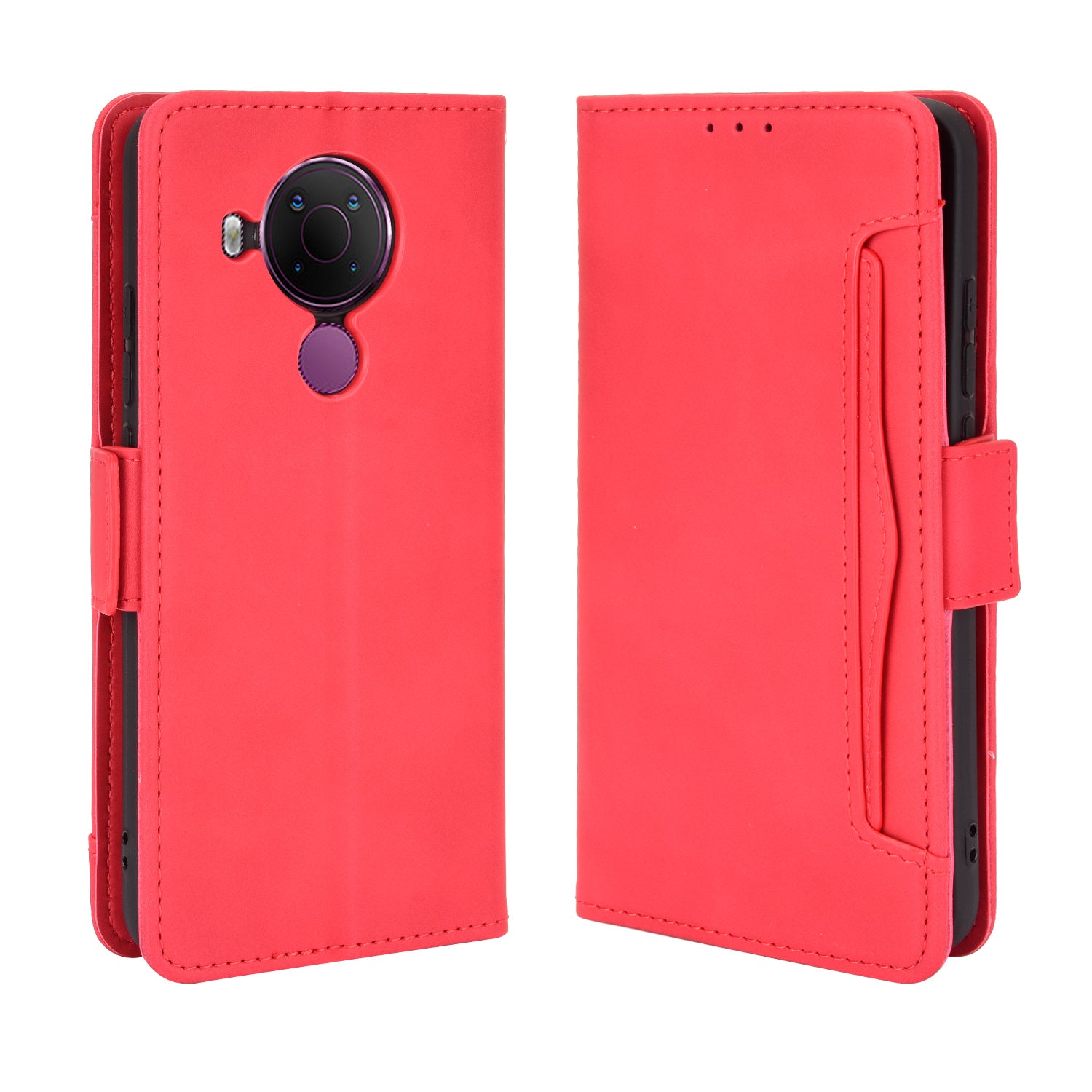 Leather Phone Wallet Design Stand Feature Protective Cover Case with Multiple Card Slots for Nokia 5.4