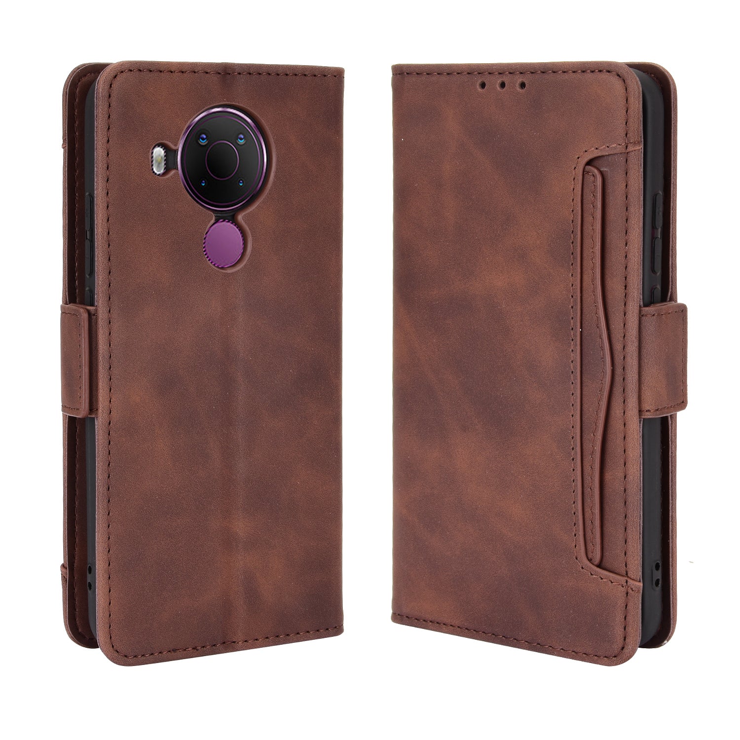 Leather Phone Wallet Design Stand Feature Protective Cover Case with Multiple Card Slots for Nokia 5.4