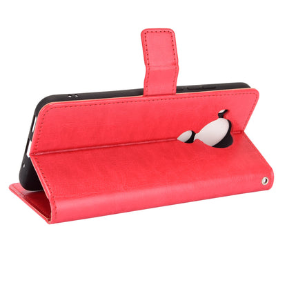 Crazy Horse Skin Leather Phone Wallet Stand Cover Shell with Lanyard for Nokia 5.4