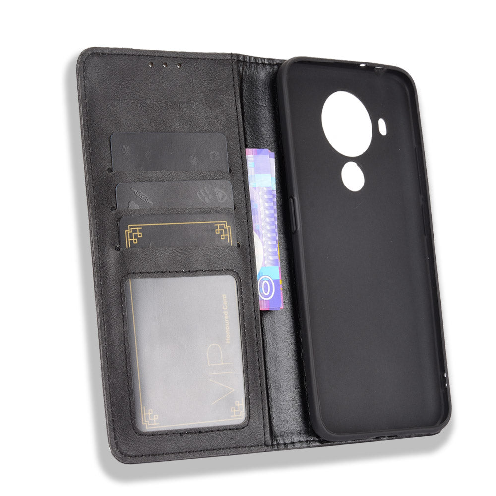 Magnetic Vintage Style Wallet Stand Phone Case Cover for Nokia 5.4