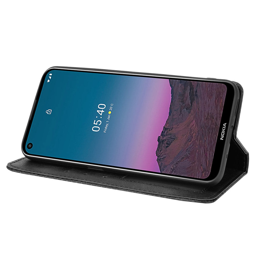 Magnetic Vintage Style Wallet Stand Phone Case Cover for Nokia 5.4