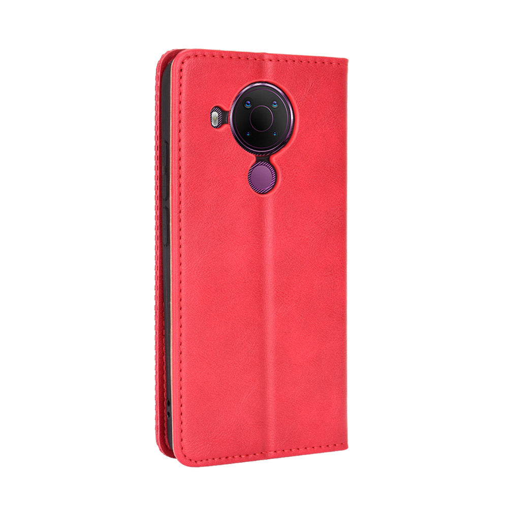 Magnetic Vintage Style Wallet Stand Phone Case Cover for Nokia 5.4