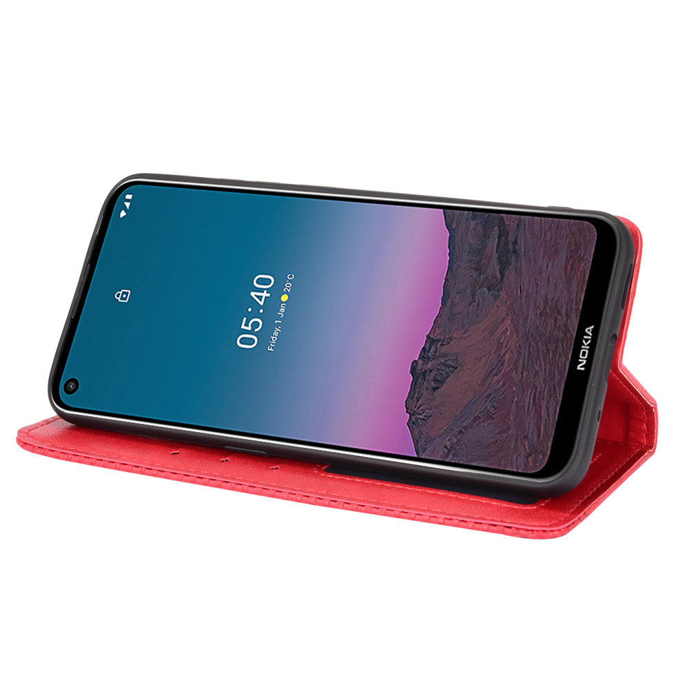 Magnetic Vintage Style Wallet Stand Phone Case Cover for Nokia 5.4