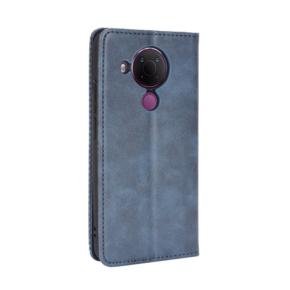Magnetic Vintage Style Wallet Stand Phone Case Cover for Nokia 5.4