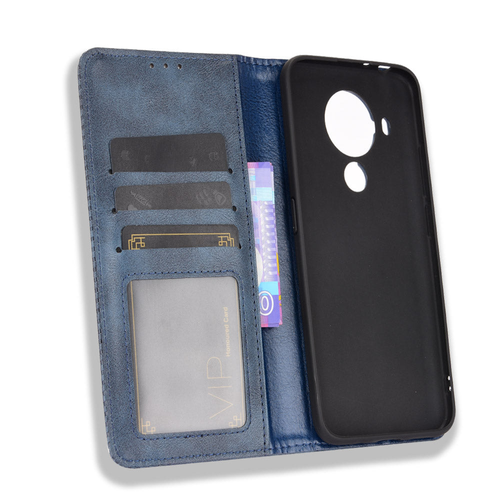 Magnetic Vintage Style Wallet Stand Phone Case Cover for Nokia 5.4