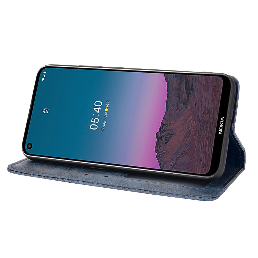 Magnetic Vintage Style Wallet Stand Phone Case Cover for Nokia 5.4