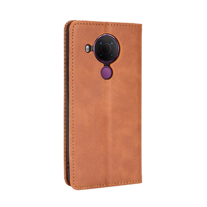Magnetic Vintage Style Wallet Stand Phone Case Cover for Nokia 5.4